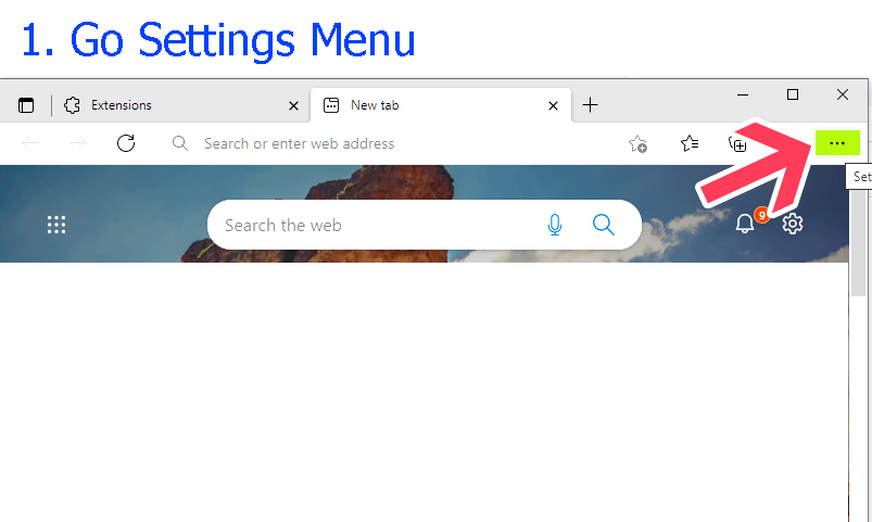 search engines edge extension